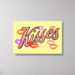 LIP KISSES CANVAS PRINT
