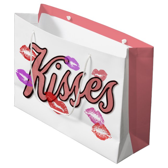 LIP KISSES   LARGE GIFT BAG (Front Angled)