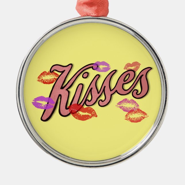 LIP KISSES  METAL TREE DECORATION (Front)