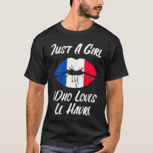 Lip Mouth Love French Flag Le Havre T-Shirt
