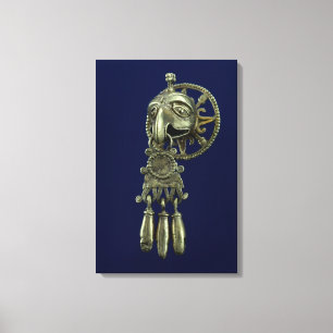 Lip plug of bird god canvas print