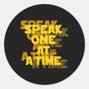 Lip Reading Asl Hand Gesture Deaf Hearing Loss Awa Classic Round Sticker