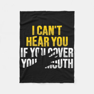 Lip Reading Asl Hand Gesture Deaf Hearing Loss Awa Fleece Blanket