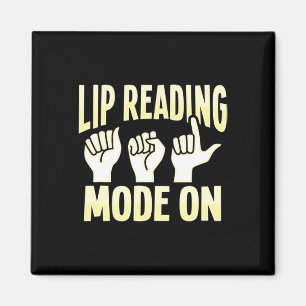 Lip Reading ASL Hand Gesture Deaf Hearing Loss Awa Magnet