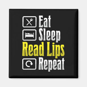 Lip Reading ASL Hand Gesture Deaf Hearing Loss Awa Magnet