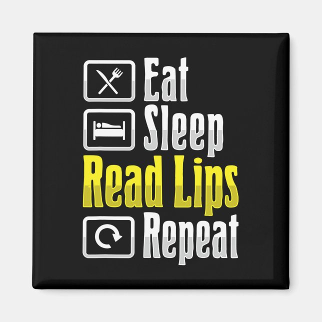 Lip Reading ASL Hand Gesture Deaf Hearing Loss Awa Magnet (Front)