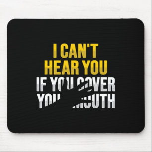 Lip Reading ASL Hand Gesture Deaf Hearing Loss Awa Mouse Pad