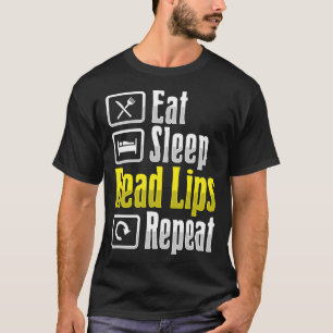 Lip Reading ASL Hand Gesture Deaf Hearing Loss Awa T-Shirt