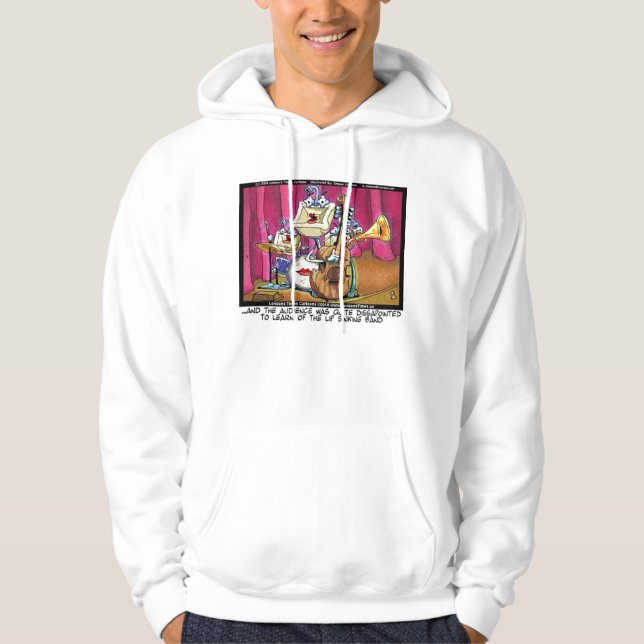 Lip Sinking Band Funny Hoodie by Rick London (Front)