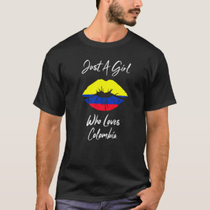 Lip Women's Girls Love Flag Colombia T-Shirt