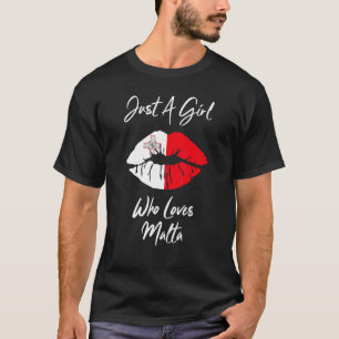 Lip Women's Girls Love Flag Malta T-Shirt