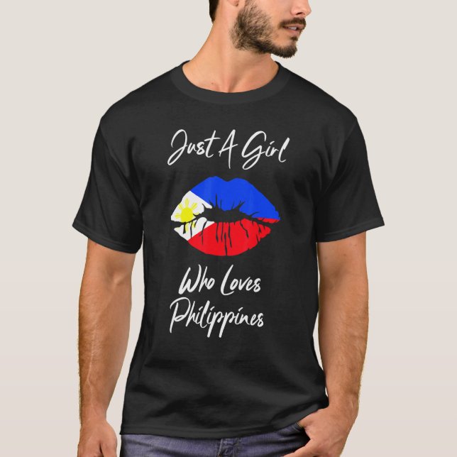Lip Women's Girls Love Flag Philippines T-Shirt (Front)