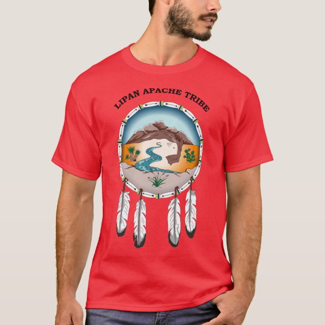 Lipan Apache Tribe Men’s  RED T-shirt (Front)