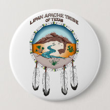 Lipan Apache Tribe of Texas 4 Inch Round Button