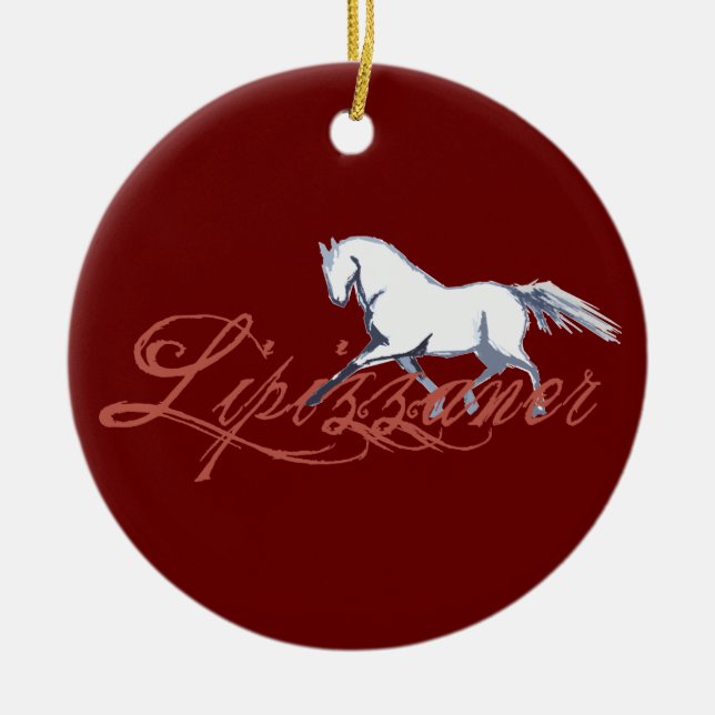 Lipizzaner Ceramic Tree Decoration (Front)