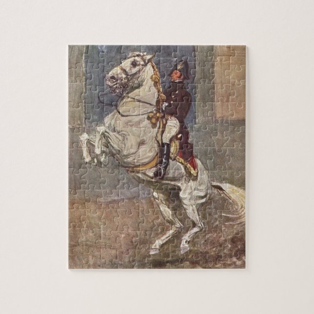Lipizzaner Dressage: Courbette Jigsaw Puzzle (Vertical)
