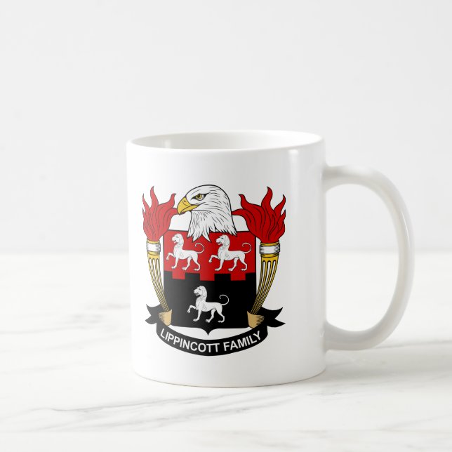 Lippincott Family Crest Coffee Mug (Right)