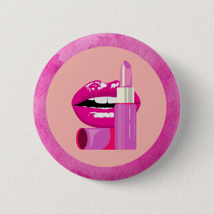 Lips 6 Cm Round Badge