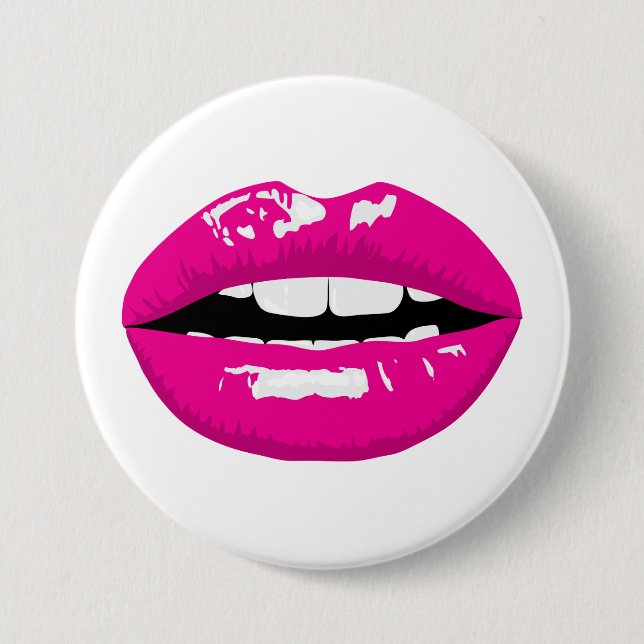 Lips 7.5 Cm Round Badge (Front)