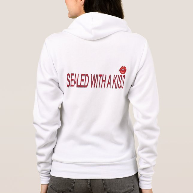 lips a kiss love quotes hoodie (Back)