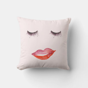 Lips and Eyelashes Cushion