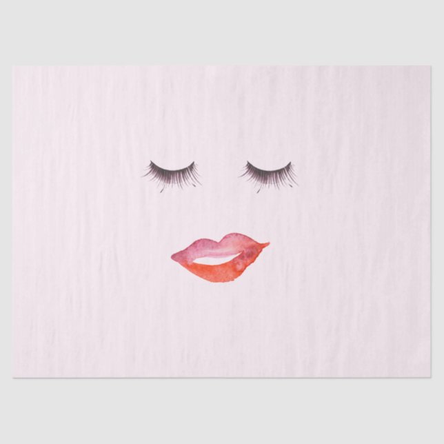 Lips and Eyelashes Tissue Paper (Front)