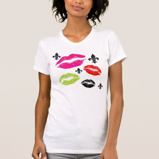 Lips and Fleur De Lis tee
