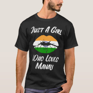 Lips and Mouth Love Indian Flag Manali T-Shirt