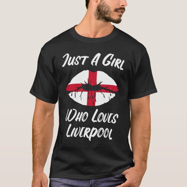 Lips and Mouth Love Saint George's Cross Flag Live T-Shirt (Front)