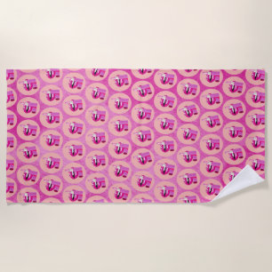 Lips Beach Towel