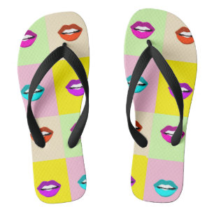 Lips Custom Adult, Wide Straps Jandals