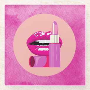 Lips Glass Coaster