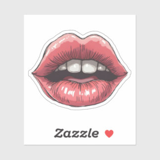 Lips hand drawn