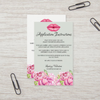Lips How to Apply and Tips and Tricks Business Card