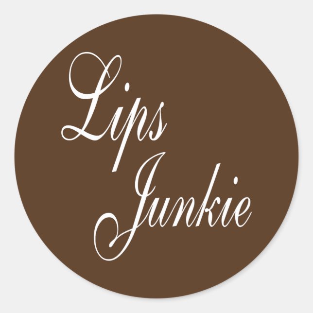 Lips Junkie Lip Filler Injections Nurse Injector  Classic Round Sticker (Front)