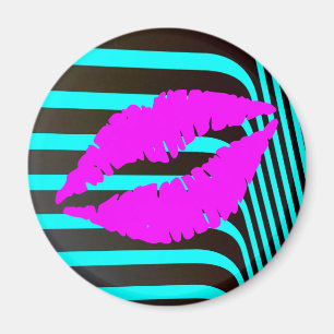 Lips kiss beauty fashion glamour girly trendy magnet