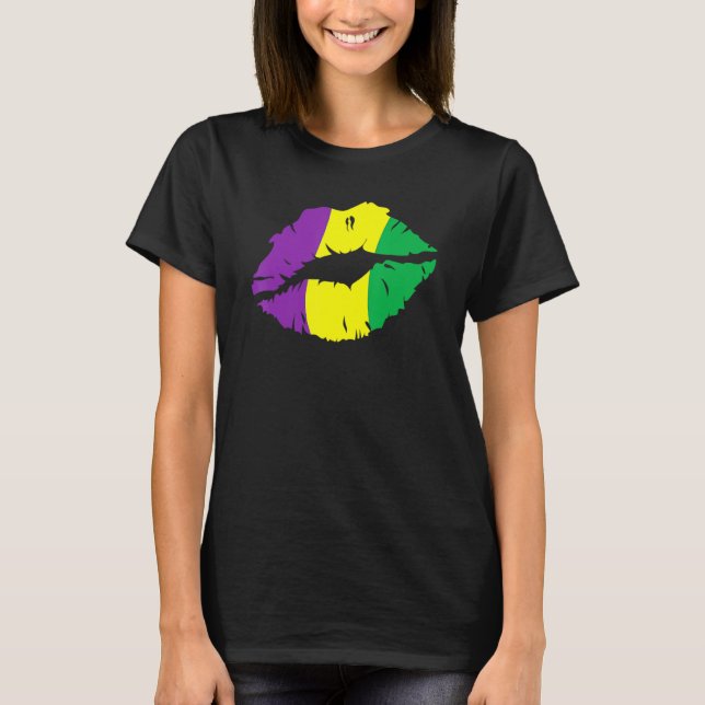 Lips Kiss Mardi Gras New Orleans Gifts For Women_1 T-Shirt (Front)