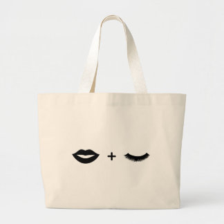 Lips + Lashes Tote Graphic