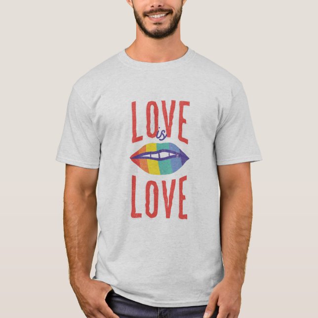 Lips Love Is Love T-Shirt (Front)