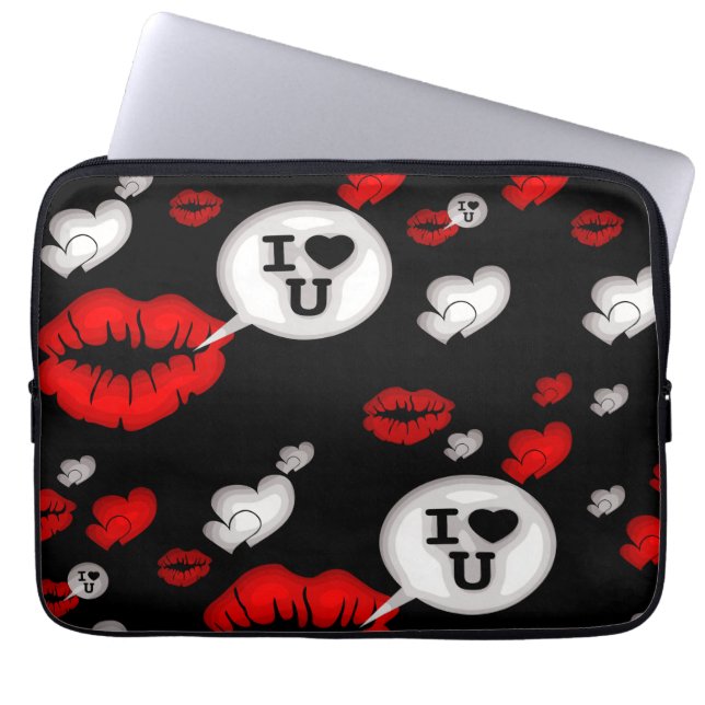Lips & Love Talk Laptop Sleeve (Front)