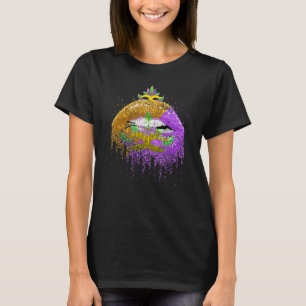Lips Masquerade Women Gift Costume Party Mardi Gra T-Shirt