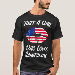 Lips Mouth Love American Flag Gainesville T-Shirt