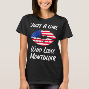 Lips Mouth Love American Flag Montpelier T-Shirt
