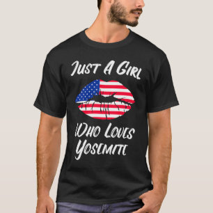 Lips Mouth Love American Flag Yosemite T-Shirt