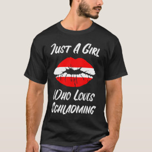 Lips Mouth Love Austria Flag Schladming T-Shirt