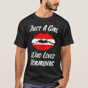 Lips Mouth Love Austria Flag Vorarlberg T-Shirt