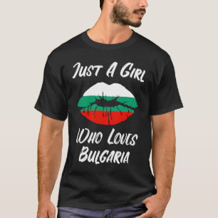 Lips Mouth Love Bulgarian Flag T-Shirt