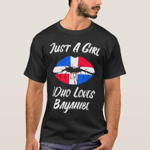 Lips Mouth Love Dominican Republic Flag Bayahibe T-Shirt