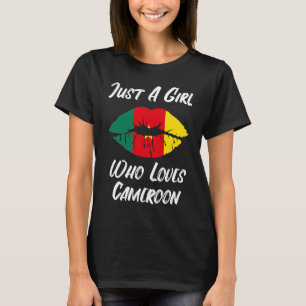 Lips Mouth Love Flag Cameroon T-Shirt