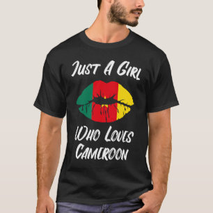 Lips Mouth Love Flag Cameroon T-Shirt